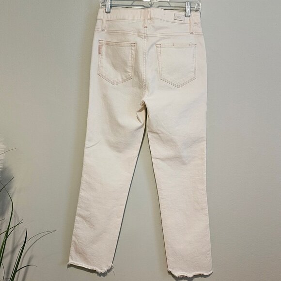 Women’s Paige Hoxton Straight Ankle Jeans Light Cream/Pink, Size 28 - Picture 5 of 12